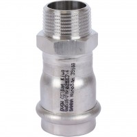 Sanha  9243G пресс-фит. нерж.сталь, ниппель перех.ВПр-НР, 28x3/4
