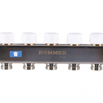 ROMMER RMS-1200-000005 ROMMER Коллектор из нержавеющей стали с расходомерами 5 вых.