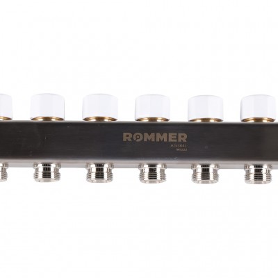 ROMMER RMS-1200-000009 ROMMER Коллектор из нержавеющей стали с расходомерами 9 вых.