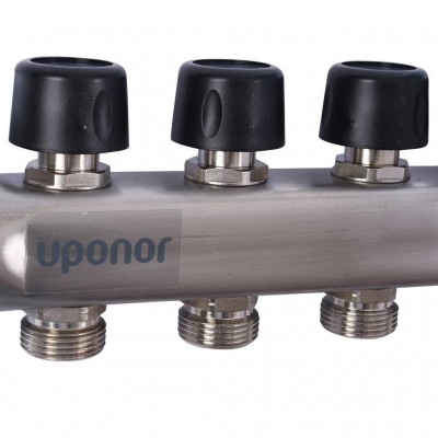 Uponor Smart S коллектор с расходомерами стальной, выходы 6X3/4 евроконус