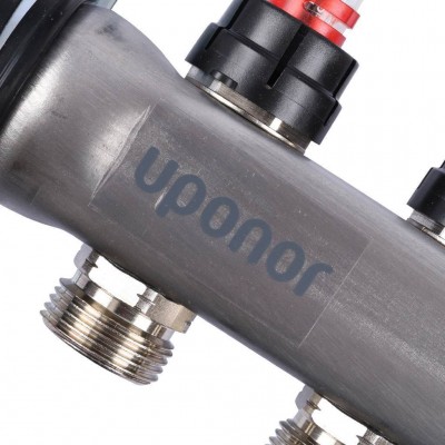 Uponor Smart S коллектор с расходомерами стальной, выходы 6X3/4 евроконус