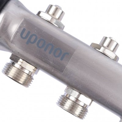 Uponor Smart S коллектор с клапанами стальной, выходы 9X3/4 евроконус