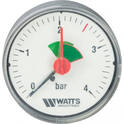 Watts  F+R101(MHA) 63/4x3/8" Манометр аксиальный  63мм, 0-4 бар