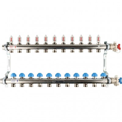 REHAU  Распределительный коллектор HKV-D на 11 контуров (нерж .сталь)