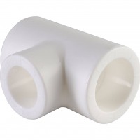 Политэк  25х20х25 Тройник переходной для полипропиленовых труб под сварку (цвет белый)