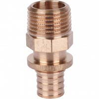 REHAU RAUTITAN Фитинги Переходник с наружной резьбой 16-R 1/2 RX+ для труб из сшитого полиэтилена аксиальный
