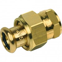 Sanha 8330G пресс-фитинг, бронза, сгон ВПр-ВР с плоск.упл. 15x1/2 для медных труб прессовой Sanha 8330G пресс-фитинг, бронза, сгон ВПр-ВР с плоск.упл. 15x1/2 для медных труб прессовой