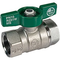 Кран шаровой латунь хром R251W Ду 25 Ру35 ВР бабочка Giacomini R251WX025