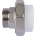 Политэк Политэк White fittings 50х1 1/2 Муфта разъемная с наружной резьбой для полипропиленовых труб под сварку (цвет белый)