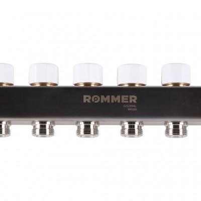 ROMMER RMS-1200-000012 ROMMER Коллектор из нержавеющей стали с расходомерами 12 вых.