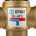 STOUT Насосно-смесительный узел с термостатическим клапаном 20-43°C, без насоса *SDG-0020-004000