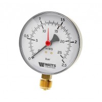 Watts  F+R200(MDR) 100/25x1/2" Манометр радиальный 100мм, 0-25 бар