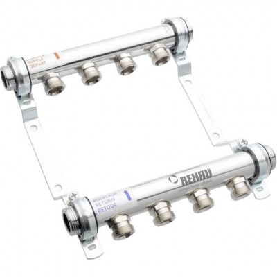 REHAU RAUTITAN Распределительный коллектор HLV на 7 групп нерж. сталь