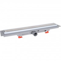 Chudej  CH 550 KN Chudej Водоотводящий жёлоб с боковым сливом D 40 рамка из нержавеющей стали - глянец 550 мм KLASIK