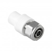 Pro Aqua PA76008P Pro Aqua d=20x16 PP-R Переход на PEX или металлопластиковую трубу Белый