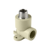 Pro Aqua PA28108PG Pro Aqua d=20-1/2 PP-R Угольник с креплением комбинированный НР Серый Pro Aqua PA28108PG Pro Aqua d=20-1/2 PP-R Угольник с креплением комбинированный НР Серый