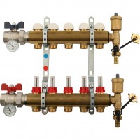 TIEMME 1х3/4 ЕК Коллектор в сборе с расходомерами на 5 выходов TIEMME 1х3/4 ЕК Коллектор в сборе с расходомерами на 5 выходов