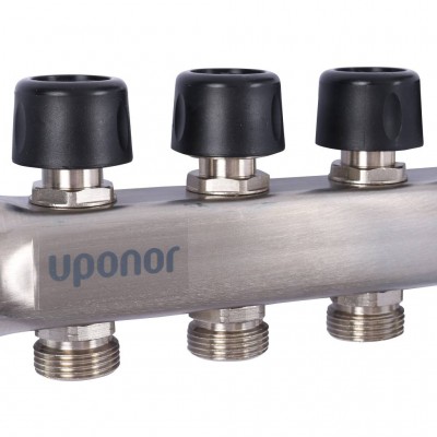 Uponor Smart S коллектор с расходомерами стальной, выходы 4X3/4 евроконус