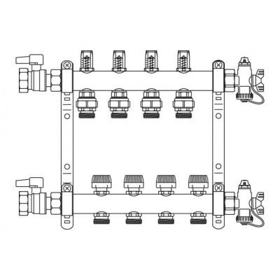 REHAU Коллектор с расходомерами HKV-D 8