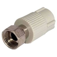 Муфта TEBO PP-R с накидной гайкой 25x1" (мет.штуцер), серая Муфта TEBO PP-R с накидной гайкой 25x1" (мет.штуцер), серая