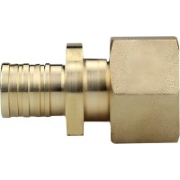 Муфта VARMEGA Slide-fit переходная (переходник) с ВН резьбой, 20х3/4", латунная, аксиальная, VM51314 Муфта VARMEGA Slide-fit переходная (переходник) с ВН резьбой, 20х3/4", латунная, аксиальная, VM51314