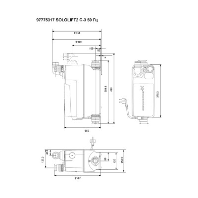 Установка канализационная Grundfos SOLOLIFT 2 C-3