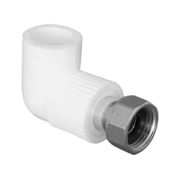 Угольник TEBO PP-R 90гр с накидной гайкой 20х1/2" Угольник TEBO PP-R 90гр с накидной гайкой 20х1/2"