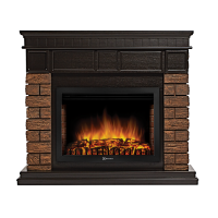 Портал Firelight Bricks Wood 25 камень темный, шпон венге