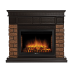 Портал Firelight Bricks Wood 25 камень темный, шпон венге