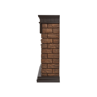 Портал Firelight Bricks Wood 25 камень темный, шпон венге