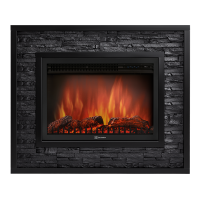 Портал Firelight Loft 30 камень черный, черная эмаль