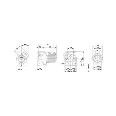 Насос циркуляционный Grundfos UPS 50-180 F (1х220)