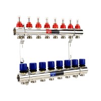Группа коллекторная VARMEGA с расходомерами ВР 1" 8 х 3/4" EK латунь VM15408
