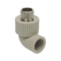 Угольник TEBO PP-R комб. нар.р. 20x1/2", серый Угольник TEBO PP-R комб. нар.р. 20x1/2", серый