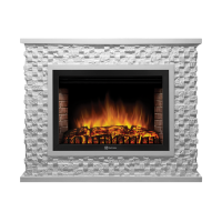 Портал Firelight Quadro 30 камень песчаник античный белый, белая эмаль