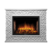 Портал Firelight Quadro 30 камень песчаник античный белый, белая эмаль