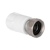 Муфта TEBO PP-R с накидной гайкой 20x1/2" (мет.штуцер), серый Муфта TEBO PP-R с накидной гайкой 20x1/2" (мет.штуцер), серый