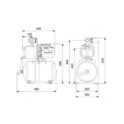 Установка насосная самовсасывающая Grundfos JP 3-42 PT-H