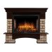 Портал Firelight Forte Wood 30U (угловой) камень коричневый, шпон темный дуб