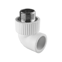 Угольник TEBO PP-R комб. 20х3/4" НР Угольник TEBO PP-R комб. 20х3/4" НР