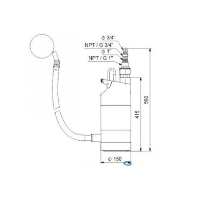 Насос колодезный Grundfos SB 3-45 AW