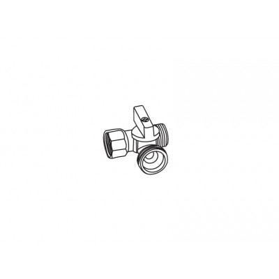 Кран Royal Thermo OPTIMAL для стиральной машины 1/2"x3/4"х1/2"