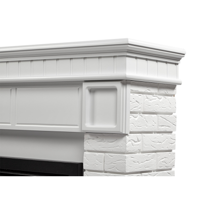 Портал Firelight Bricks 25 камень белый, белая эмаль