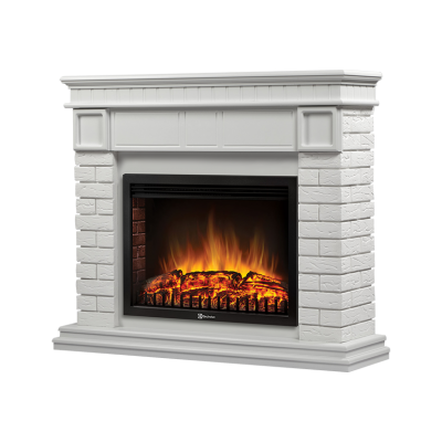 Портал Firelight Bricks 25 камень белый, белая эмаль